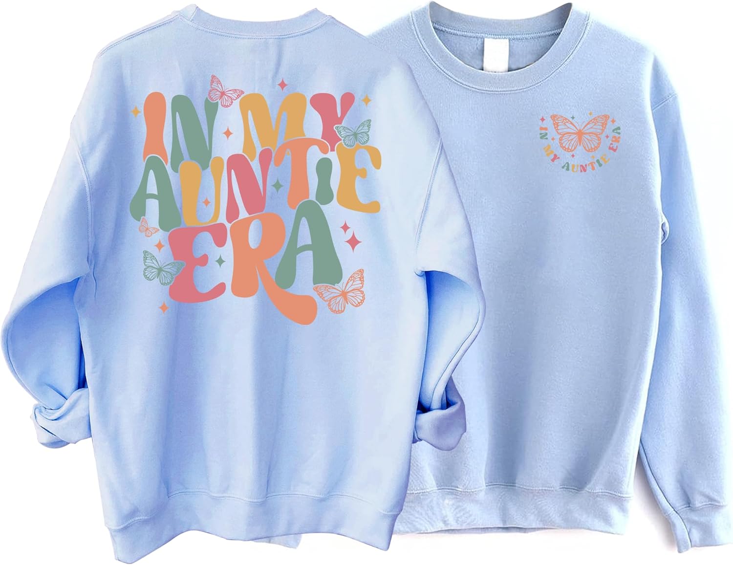 in My Auntie Era Sweatshirt 2 Sided, Cool Aunt Sweatshirt, Groovy Retro Auntie Sweatshirt, Gift for Auntie