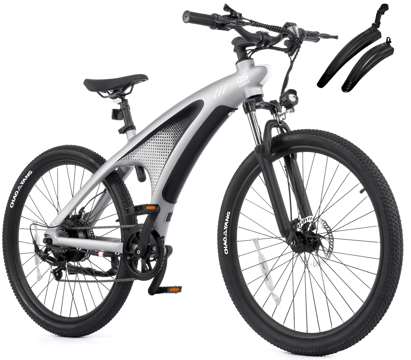 HX Q5 Shark MTB Bici Elettrica,60-100 km,Motori BA-FANG,27.5" ebike | Mountain bike Elettrica con Freno a Disco Idraulico,13/20A,bicicletta elettrica per Città/Off-Road,Ammortizzatore Regolabile