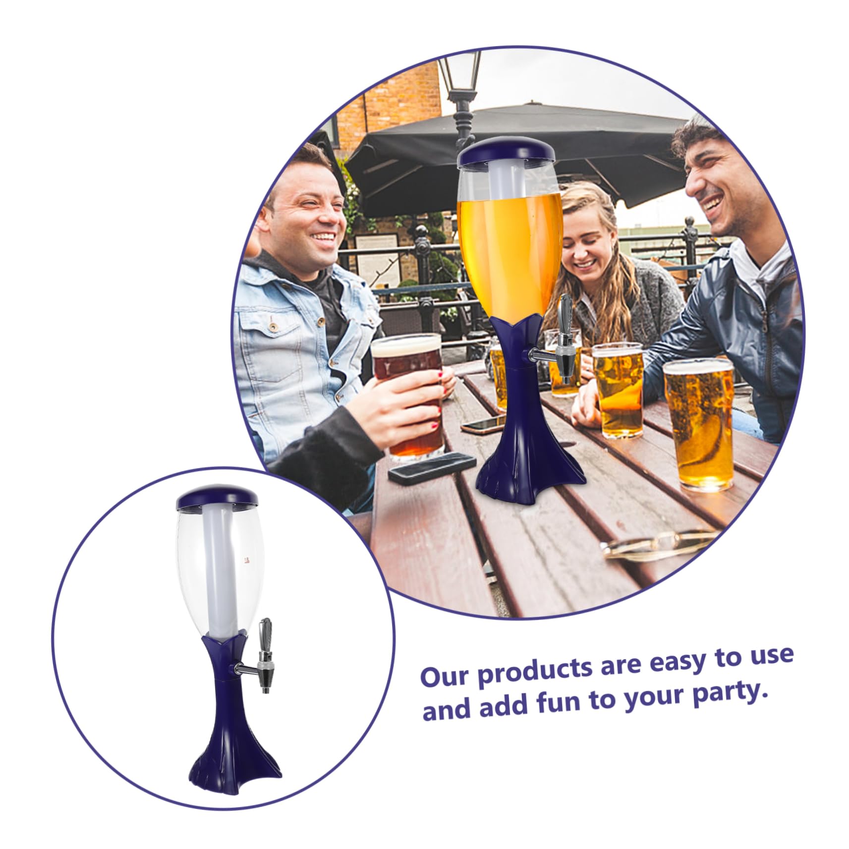 PRETYZOOM Barril de Cerveza Distribuidor de Bebidas Dispensador para Fiestas Grifo para Botella Autoservicio Dispensador de Cerveza