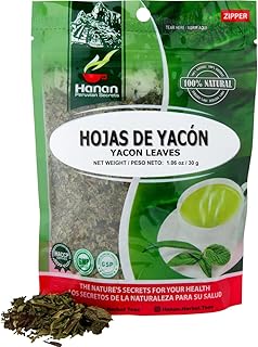 Yacon Leaves 1.1oz (30g) Loose Leaf Herbal Tea from Peru - All-Natural, Dried Leaves from Smallanthus sonchifolius Plant from Peru’s Andes Mountains