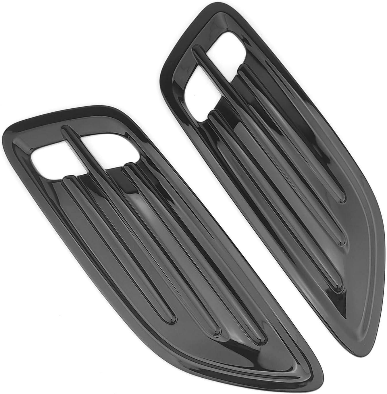 Glossy Black Style Car Air Flow Intake Cover,Air Flow Intake Hood Scoop Vent Cover Trim,Side Vent Bonnet Cover Compatible with Kia Stinger Accessories