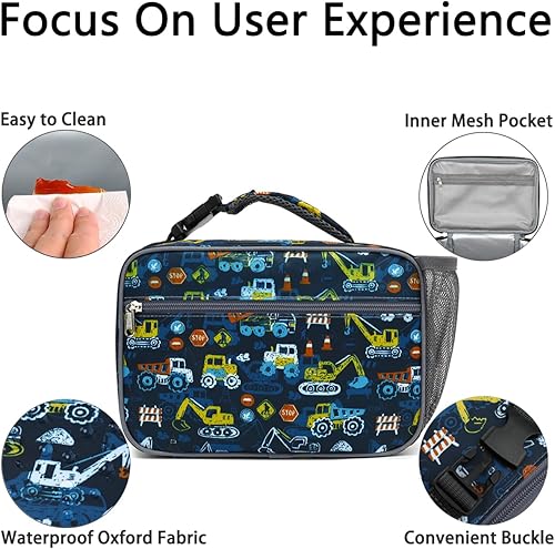 Miniatura 4 de Lonchera aislada para la escuela, bolsas de almuerzo térmicas reutilizables duraderas y congelables para niños, niñas, niños, hombres, mujeres - Kit