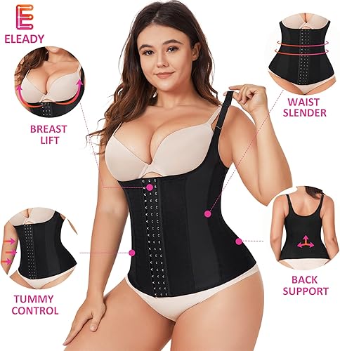 Miniatura 2 de Corsé de entrenamiento de cintura para mujer, chaleco de pérdida de peso, transpirable, sin mangas, control de abdomen, moldeador de cuerpo