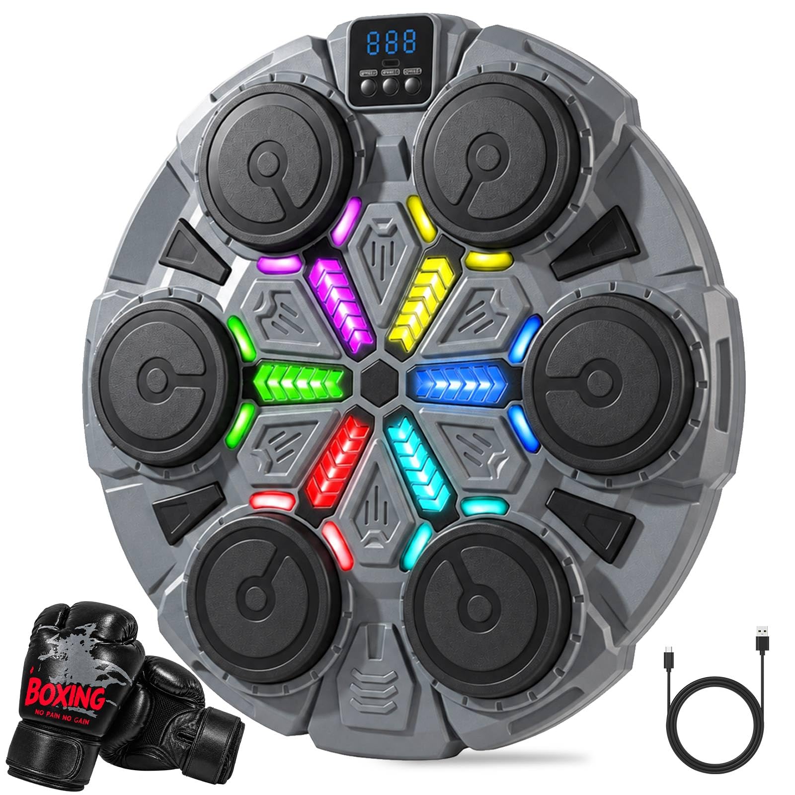 Musik-Boxmaschine, interaktives Wand-Box-Zielgerät mit Bluetooth, für Kinder, Erwachsene, Teenager, Alter 6, 7, 8–14+