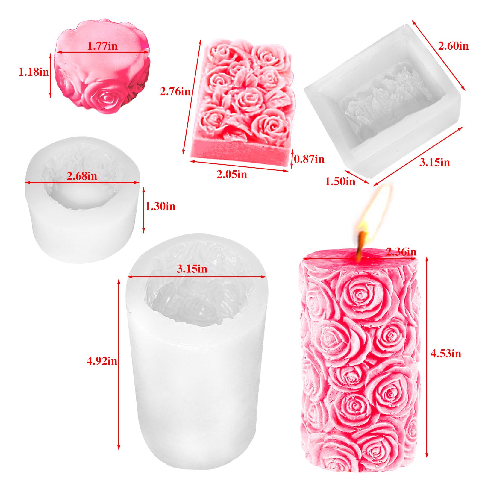 NEUFS : Moule Silicone Pour Bougies - Carré à 8 Boules - Loisirs Créatifs