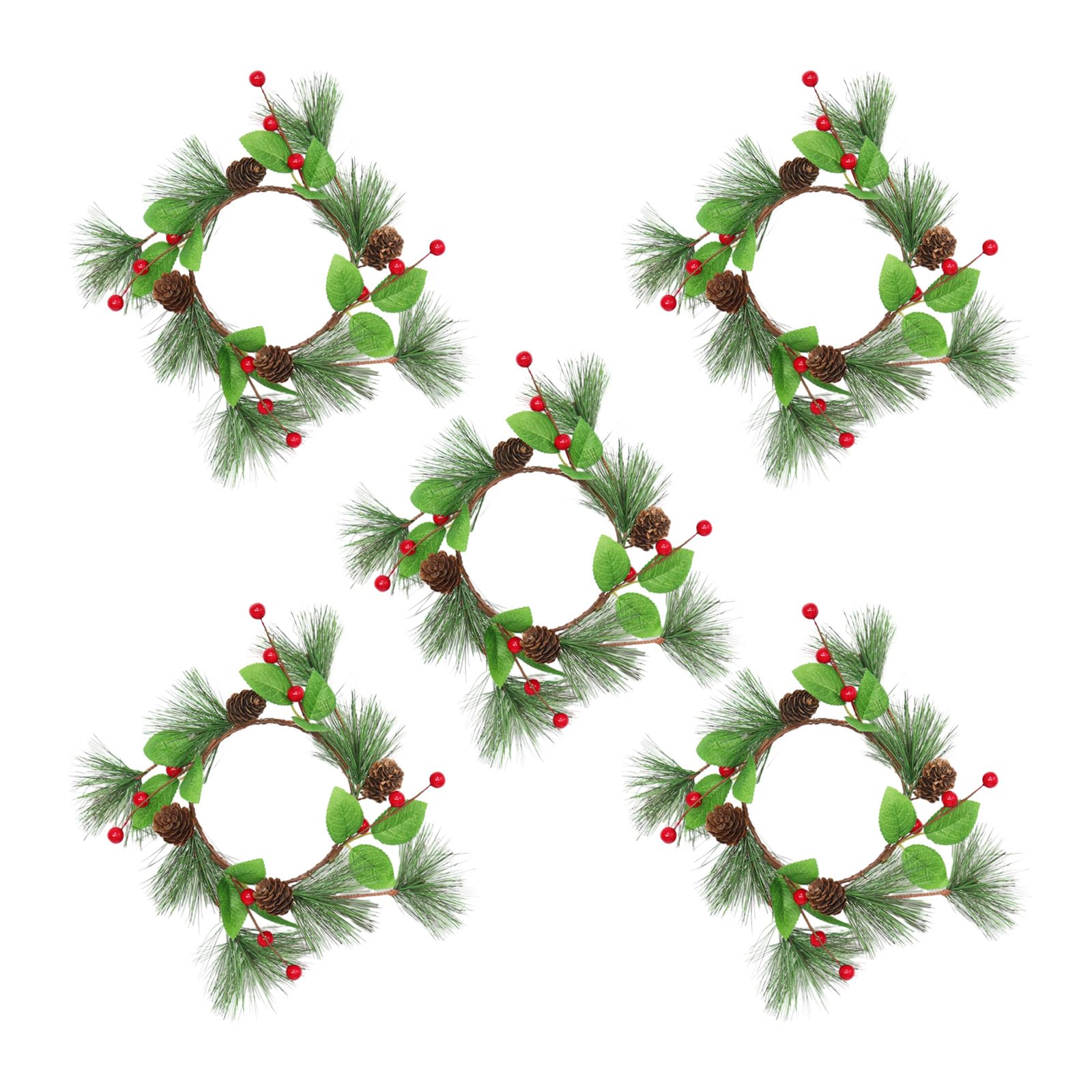 Kalttoy Halloween Wreath Rings with Pine Needle Artificial Garland for Table Decorations Artificial Wreath