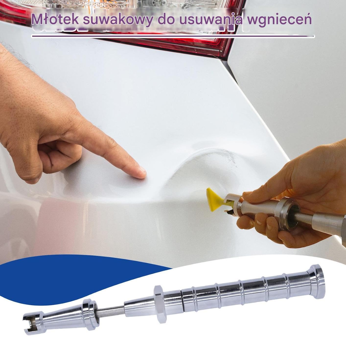 Przyrząd Do Usuwania Wgnieceń Samochodowy Pręty Teleskopowe ze Stali | Ciągnik Do Wgnieceń Do Drzwi Zderzaka Nadwozia Szyby Przyczepy Ciężarówki Sedana Pickupa