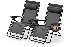 Suteck Zero Gravity Lounger Set of 2: Recline in Zero Gravity Comfort