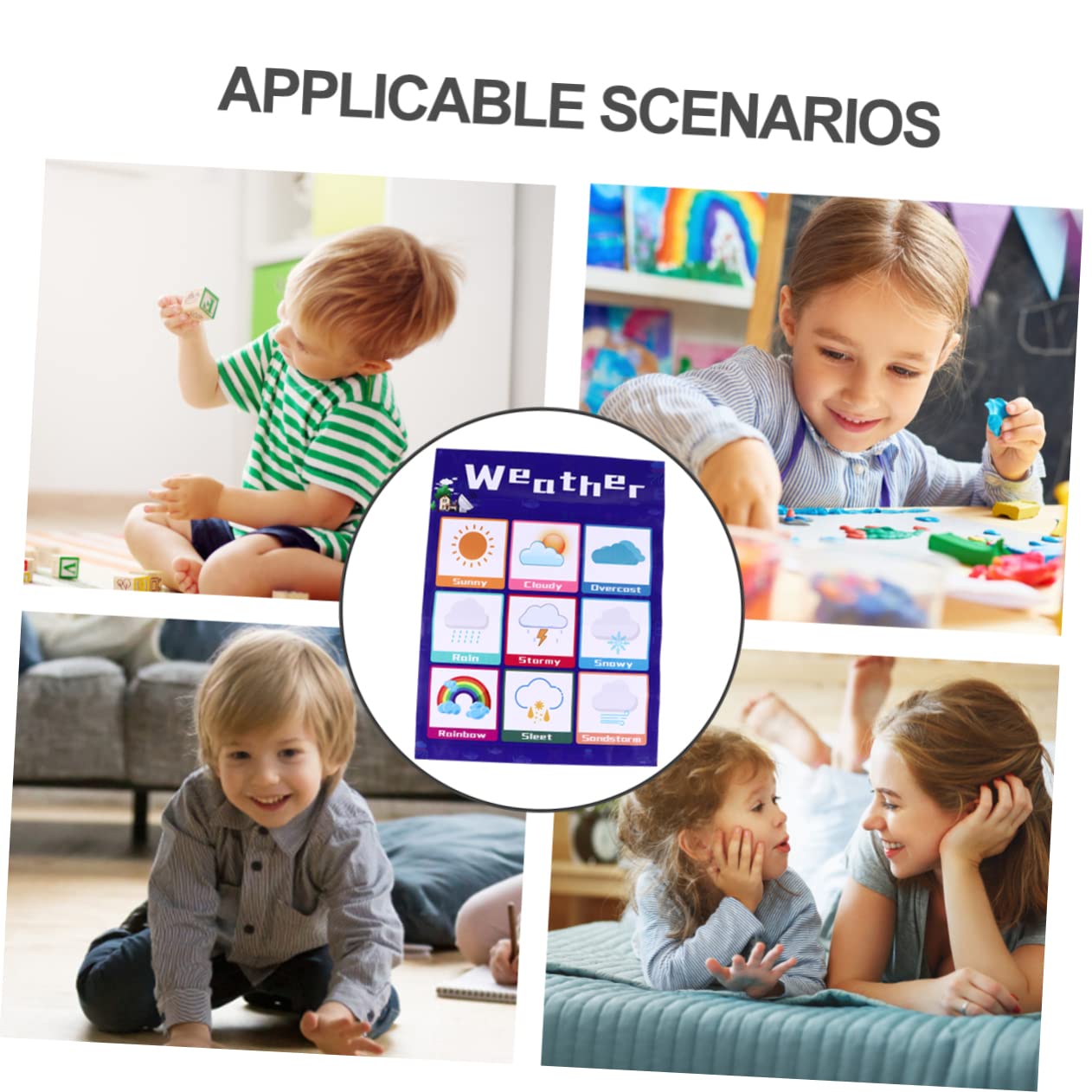 DOITOOL Tableau Éducatif Mural pour Garçon et Filles en Pp Collage au Dos, Apprentissage Ludique et Léger, pour Tout-petits, Style Délicat et Exquis Couleur Aléatoire Plusieurs styles