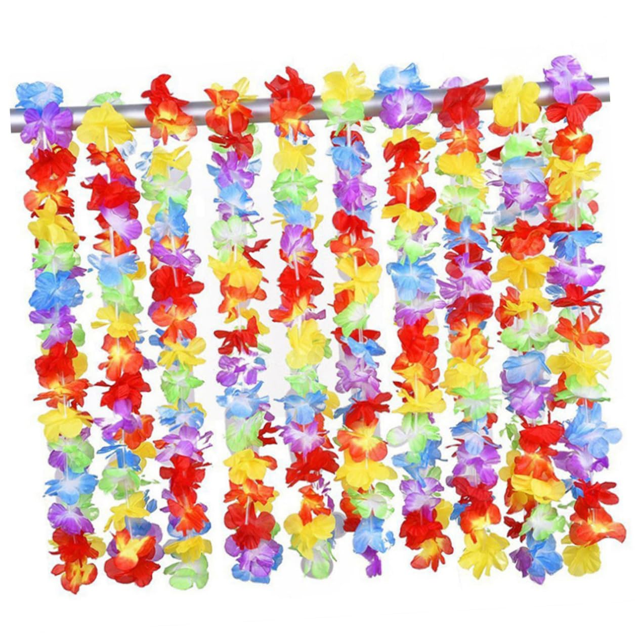 ABOOFAN 50pezzi Ghirlande Hawaiane Decorazioni Per Feste in Spiaggia Forniture Per Feste Tropicali Luau Fiori Hawaiani Ghirlande Fiori Hawaiane Decorazioni Floreali