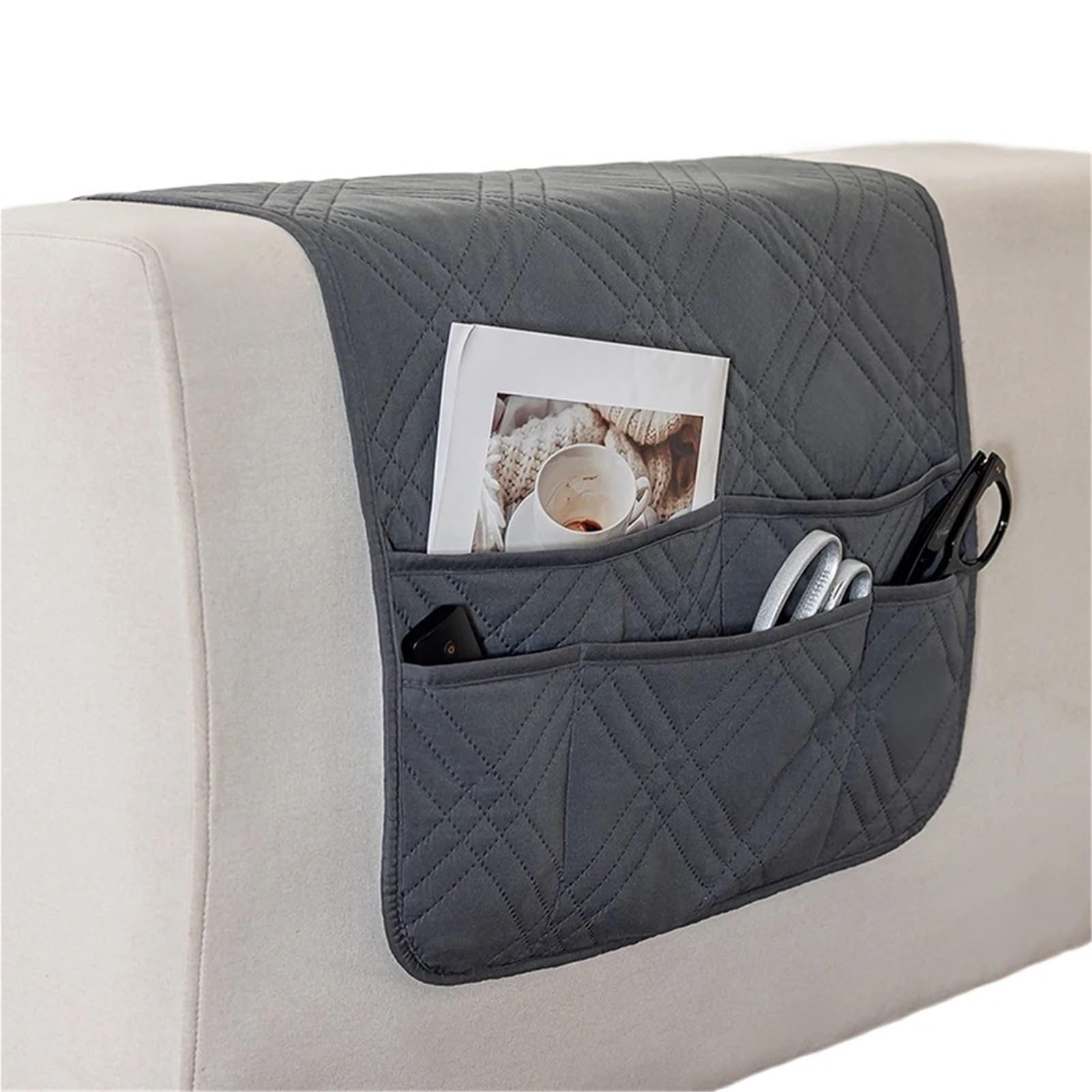 Organizador de reposabrazos de sofá con Bolsillos, for Colgar en el sillón, Funda Protectora for el Brazo del sillón y Control Remoto(Color1,2pcs 50x90 cm)