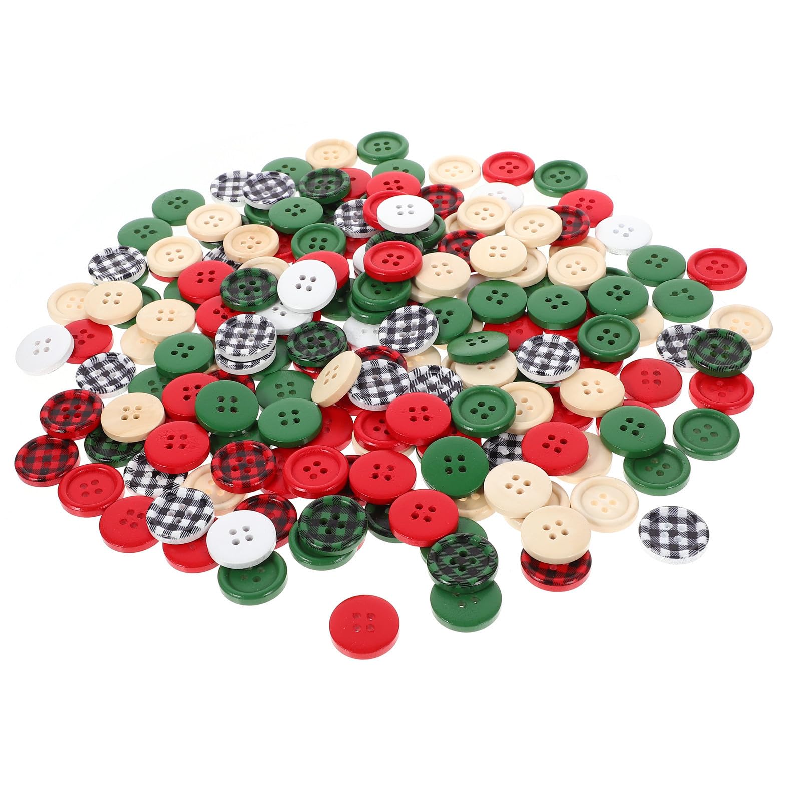 1500 Piezas Botones Navideños de Madera para Coser en Ropa y Abrigo