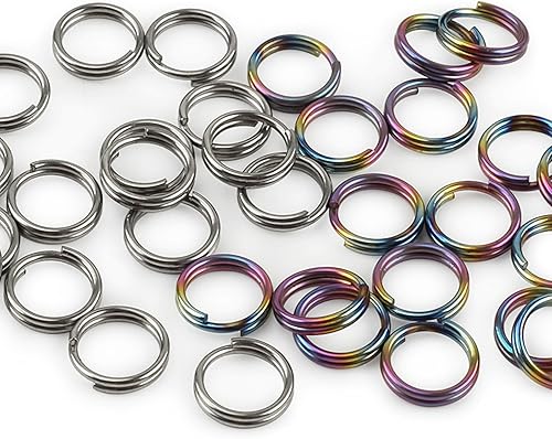 Miniatura 7 de 10 llaveros de aleación de titanio, accesorios de llavero EDC para herramientas pequeñas para exteriores, mini conectores para hacer joyas,