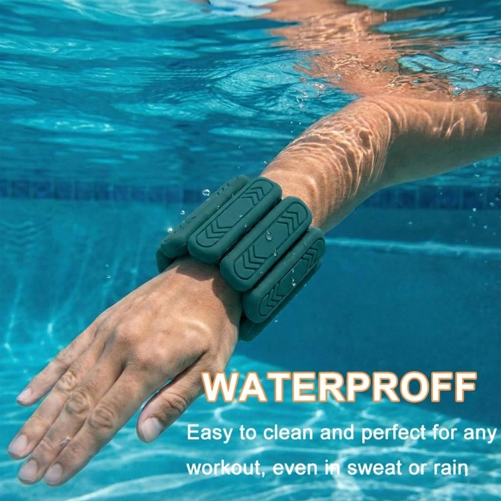 Set di 2 pesi per caviglia (0,5 kg/0,9 kg ciascuno), pesi regolabili per polsi e caviglie per donne e uomini, braccialetti in silicone per allenamento della forza, per nuoto, corsa, pilates