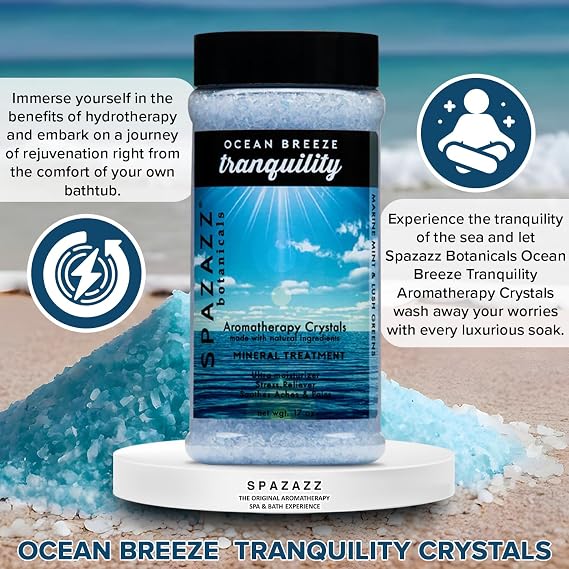 Spazazz Botanicals Ocean Breeze Aromatherapy Hot Tub & Spa Salt Crystals