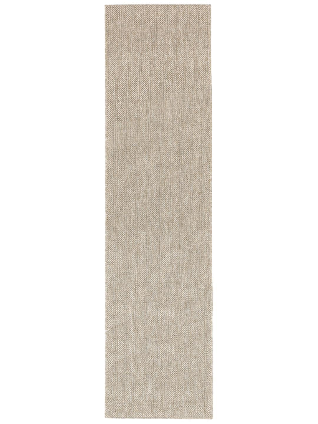 Tapis couloir intérieur extérieur beige 80x300cm rectangulaire Clio
