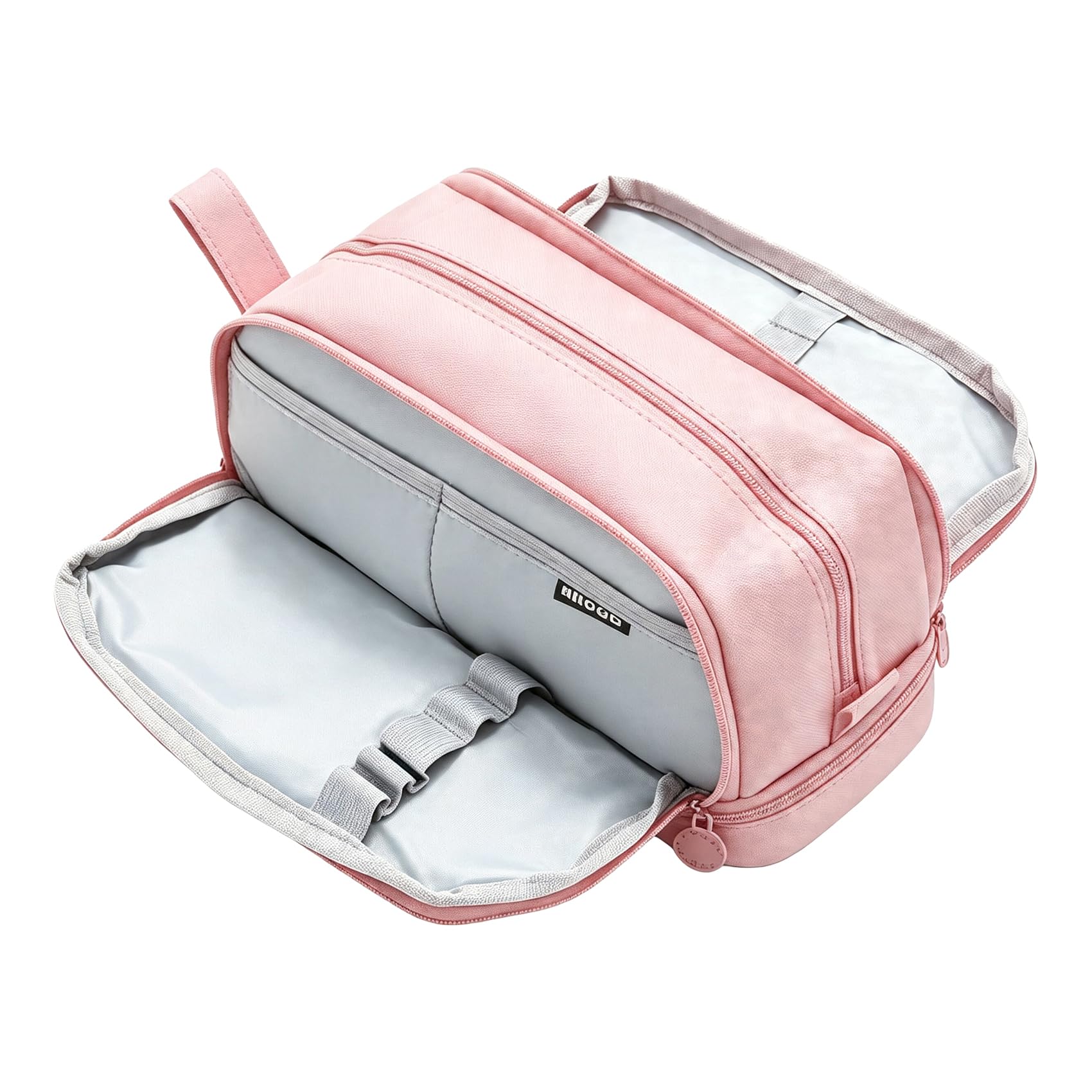AEYURUID Large Capacity Pencil Case with 4 Compartments – Pen Bag Stationery Organizer for Girls, Boys, Kids, Teenagers, Students, Women, Men, Pencil Pouch for School, Office, Makeup Travel(Pink)