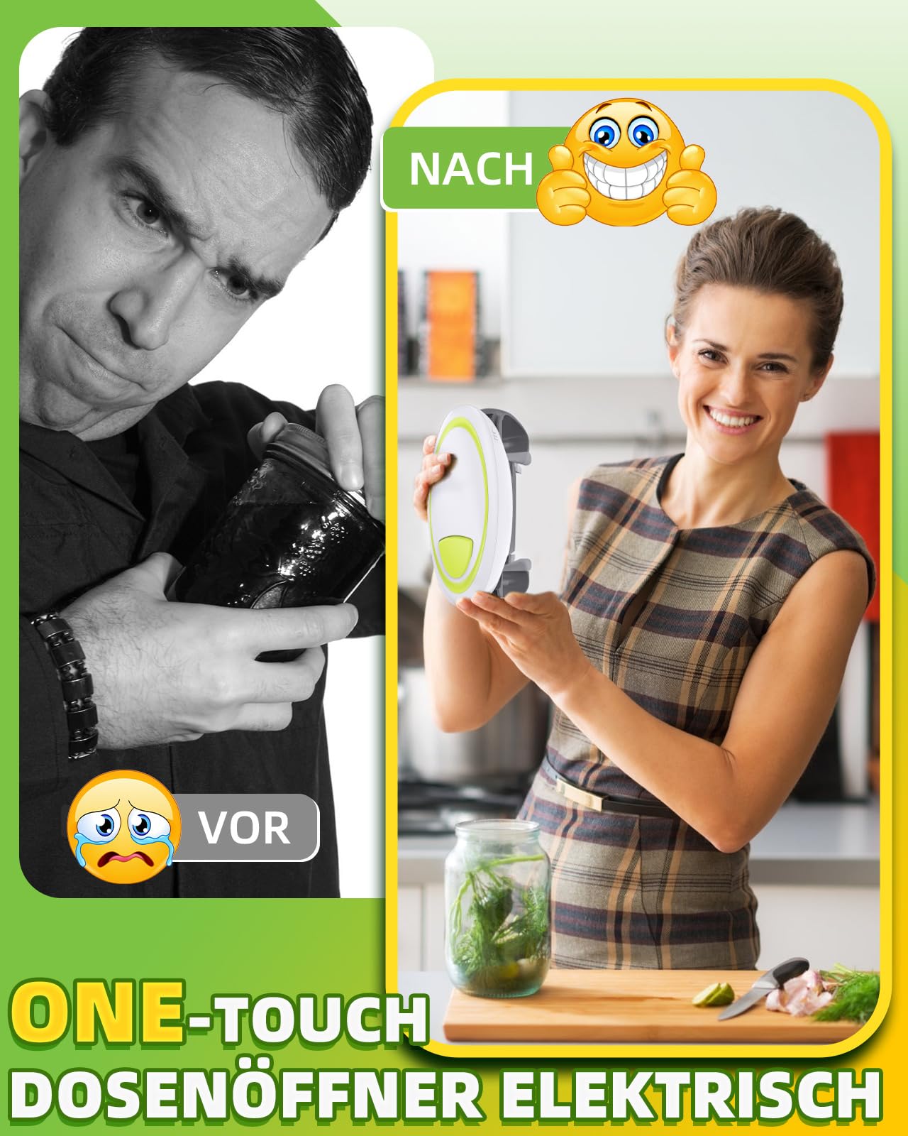 Dosenöffner Automatischer Flaschenöffner, Elektronischer One-Touch-Flaschenöffner Robust und Langlebig Zum Verschließen Von Dosen, Automatischer Dosenöffner Für Die Küche Zu Hause Restaurant