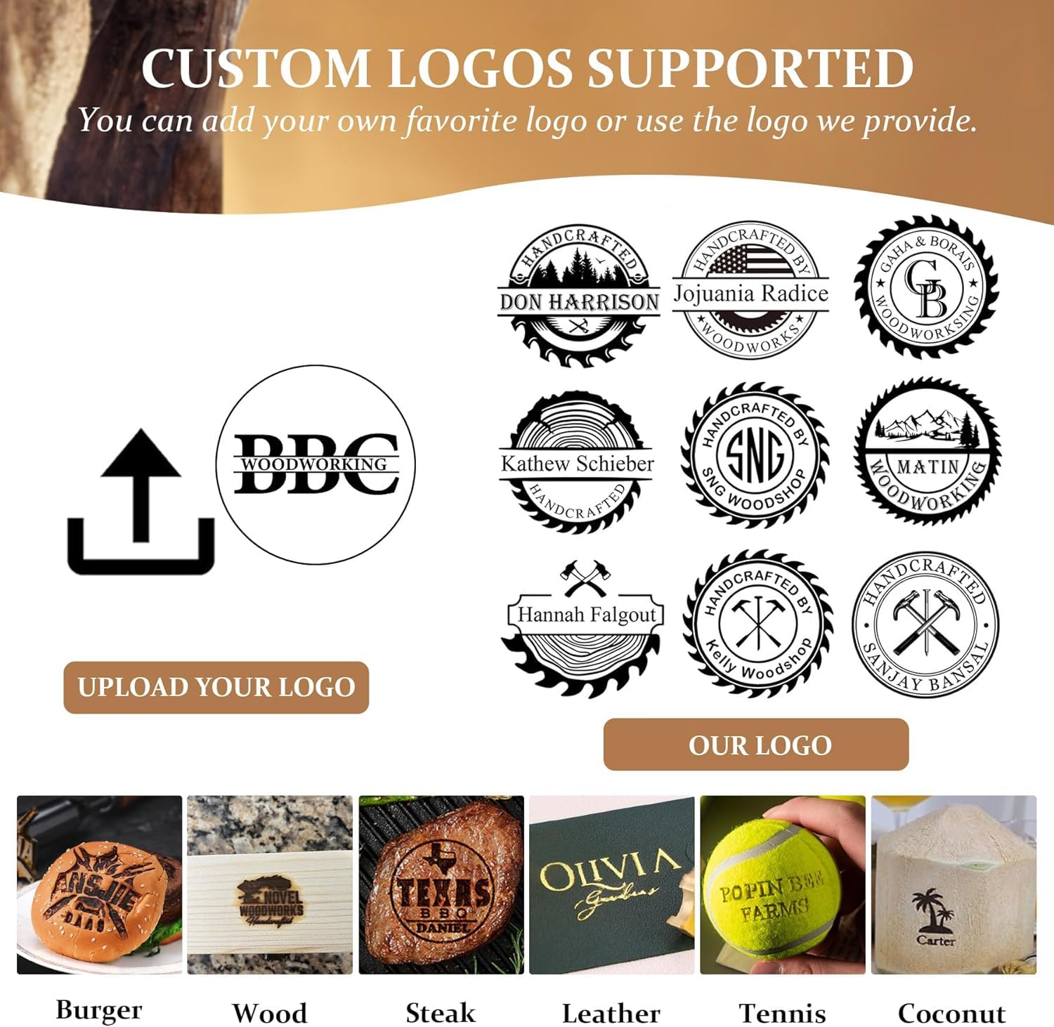 Elektrisches Brandeisen für Holz, Holzbrandeisen personalisiert, benutzerdefinierter Holzbearbeitungs-Stempel mit Logo/Text, temperaturgesteuert, DIY-Holzbrennwerkzeug
