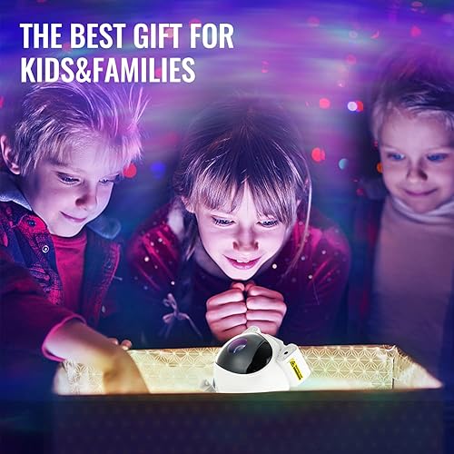 Miniatura 6 de Proyector de estrellas con luz nocturna de galaxia, regalos de cumpleaños, juguetes para niños de 2 a 10 años, lámpara LED de techo de nebulosa