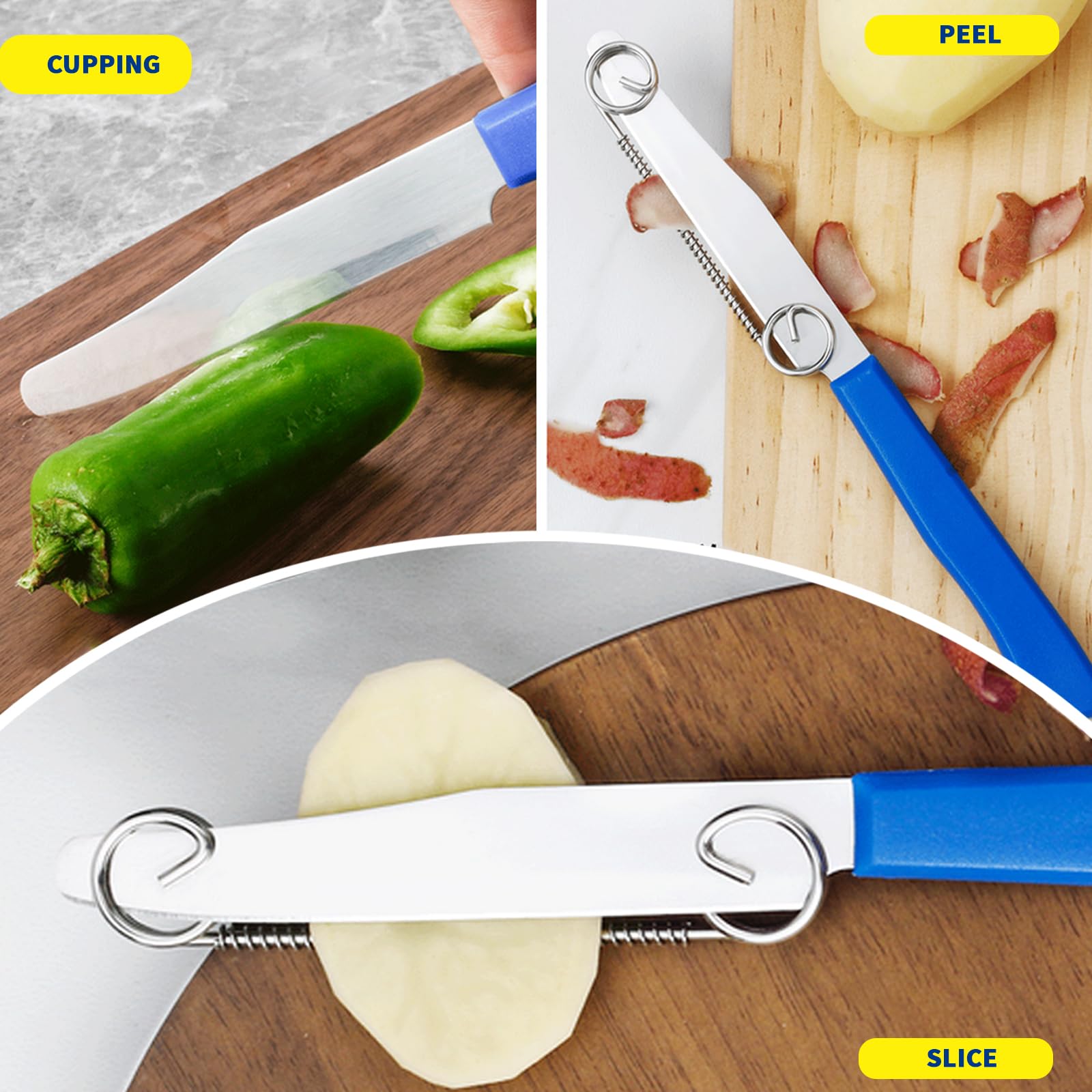 Econome,Couteau à éplucher Les Pommes De Terre Antidérapant,pliable Pour Fruits Et Légumes