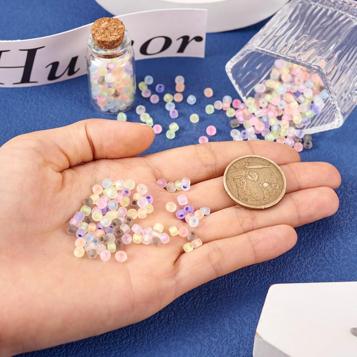 Beadthoven 1800pcs 4mm Luminous Glass Seed Beads, 6/0 Frosted Matte Round Seed Beads Mix Glow in The Dark Beads Pastel Glowing Tiny Mini Solar Beads for DIY Bracelet Necklace Jewelry Making Crafts - Image 4