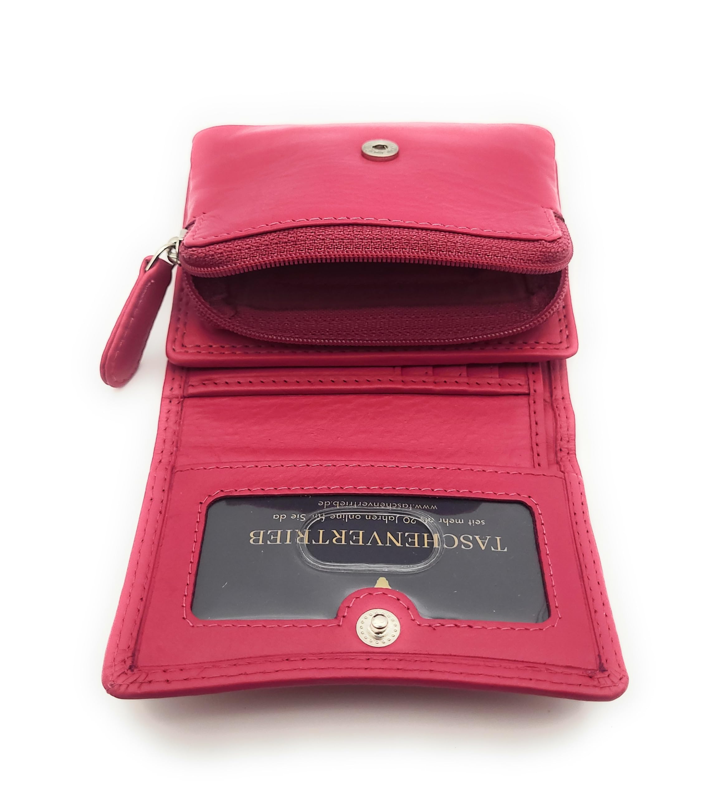 Portafoglio da donna colorato in vera pelle con protezione RFID, molti scomparti, in nappa, bacca, compatto, Casual