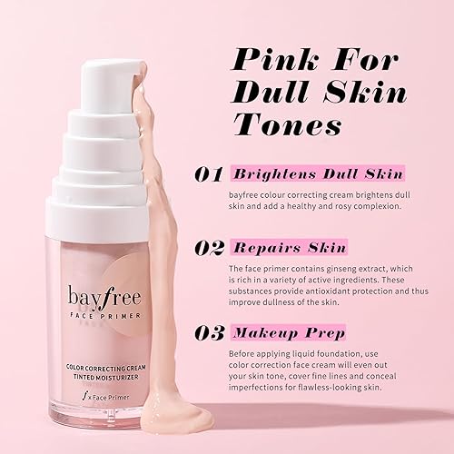 Miniatura 3 de Crema hidratante teñida con crema correctora, imprimación de maquillaje para un tinte de piel brillante, formulado con ginseng y centella asiática,