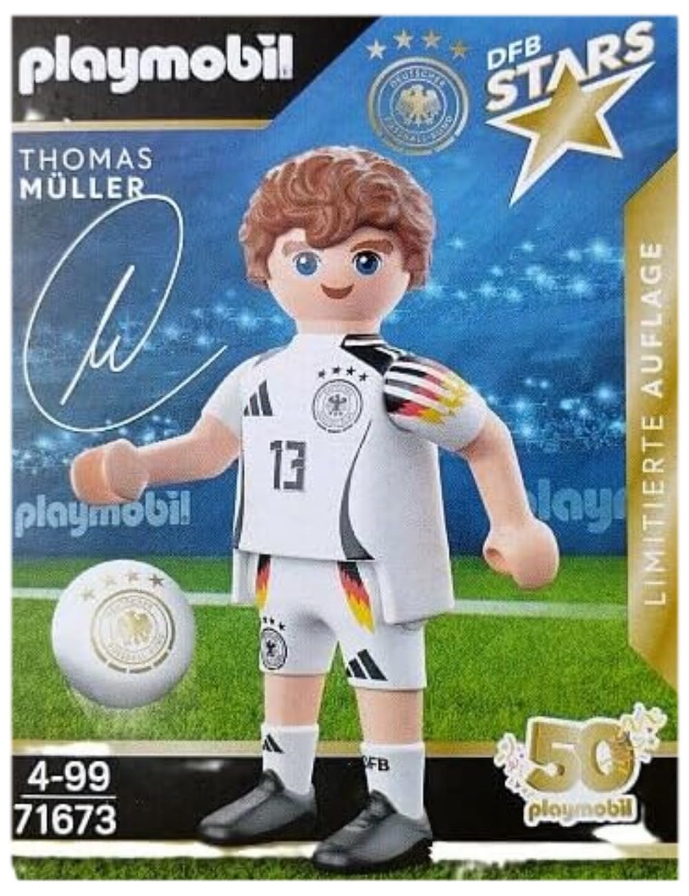 PLAYMOBIL DFB Stars Spielerfiguren zur Auswahl - Limitierte Auflage zur EM 2024 (71673 - Thomas Müller)