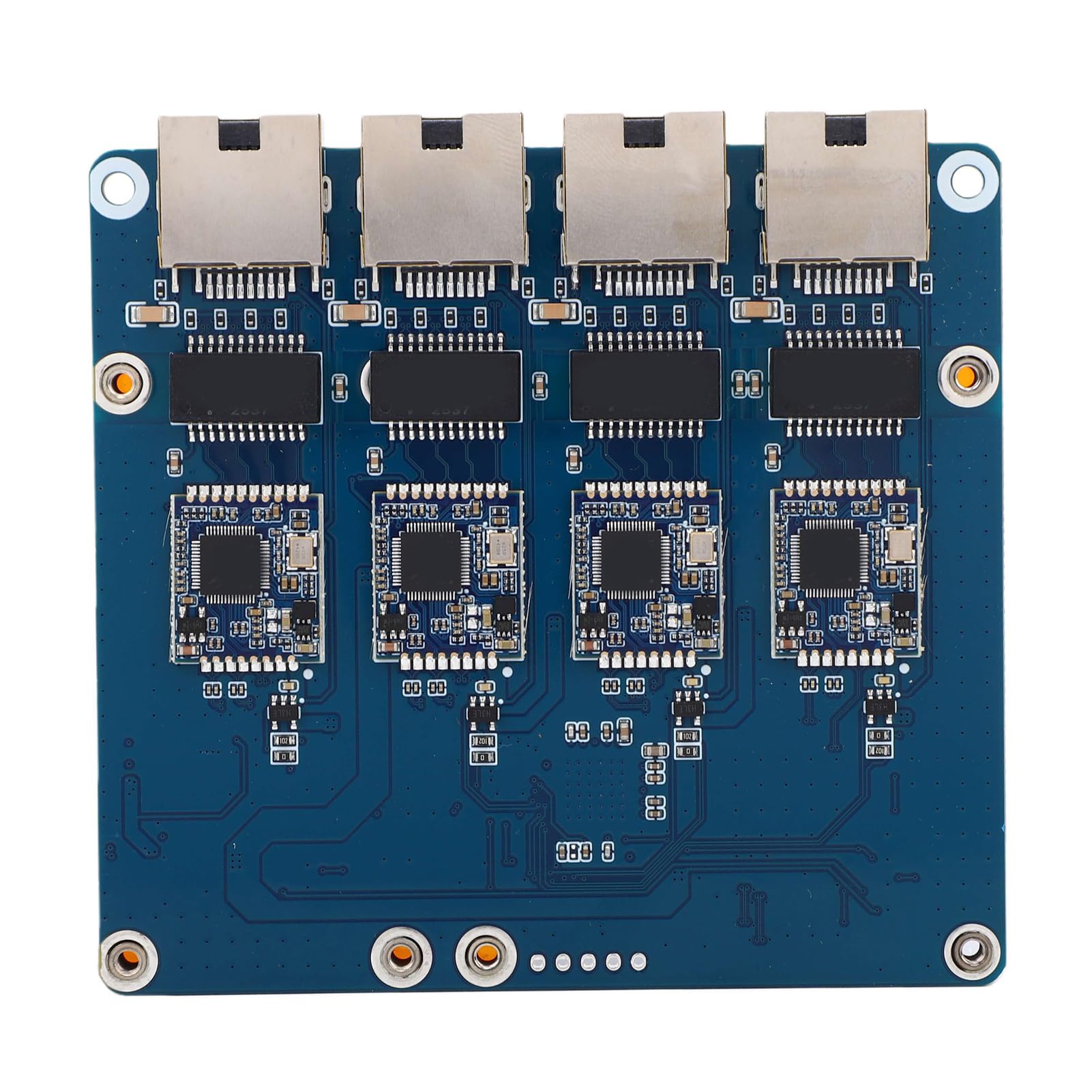 Generic Placa de Expansión PCIe a 4 Canales 2,5G Eth con Transferencia de Datos Estable para Adaptador Ethernet Rasp Pi 5 Listo para Usar
