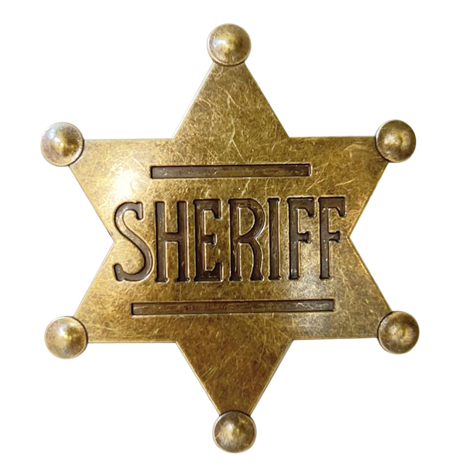 Sheriff Metal Police Badges Pins - Western Deputy Star for Cowboy Party Decoration, Dress-Up Custom Badge, Themed Birthday Pin Decorations