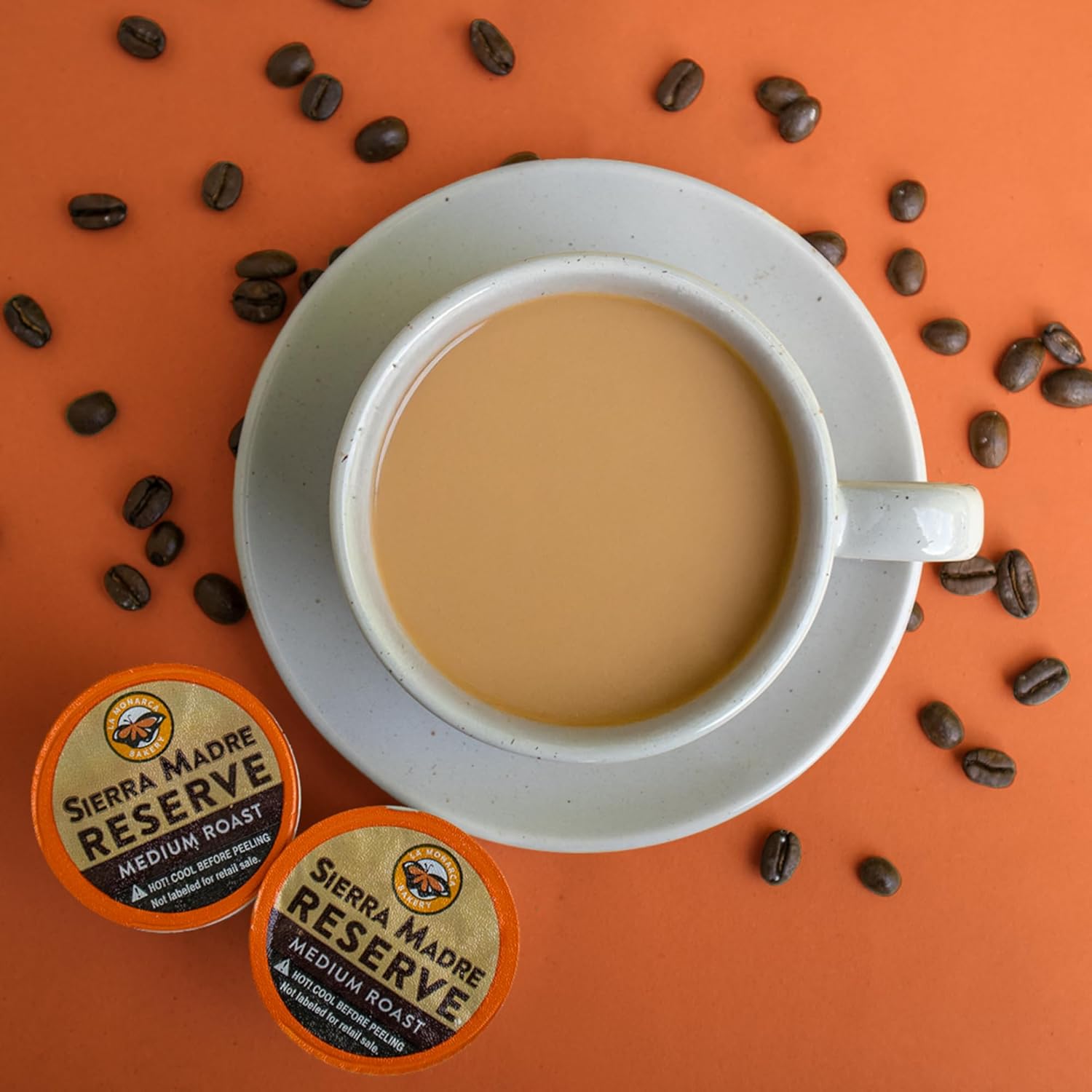 La Monarca Bakery Sierra Madre Reserve Coffee Pods – Medium Roast, Full Flavor, Authentic Mexican Coffee – 24 Individual Cups