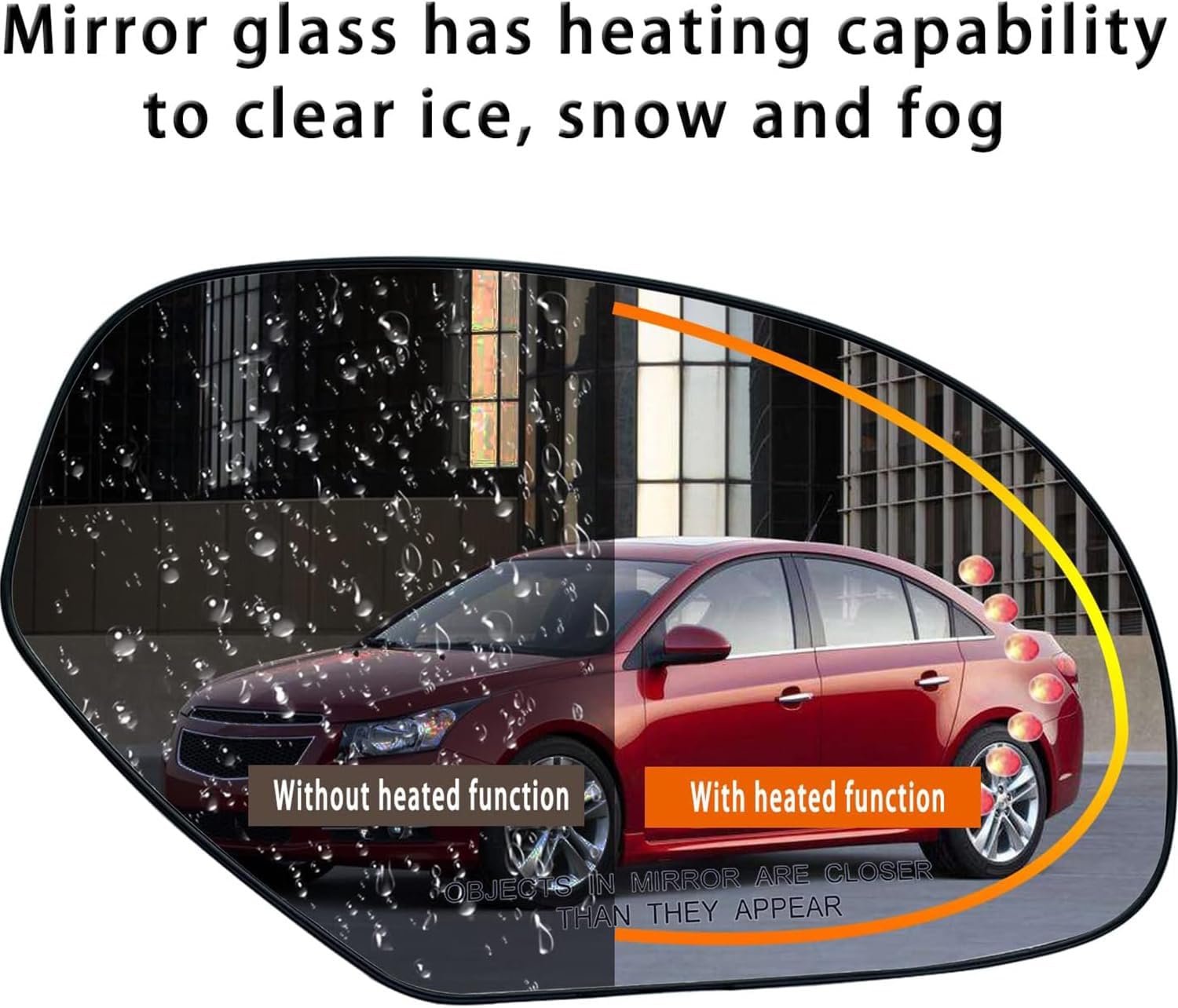 Passenger Side Heated Mirror Replacement For 2007-2013 Cadillac Escalade Yukon Suburban Silverado GMC Sierra Tahoe Avalanche Sierra - Side Mirror with Rear Holder and Turn Signal