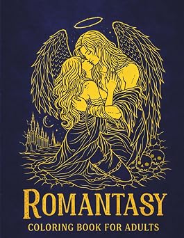 Romantasy Coloring Book for Adults 50 Gothic Fantasy Romance Coloring Pages