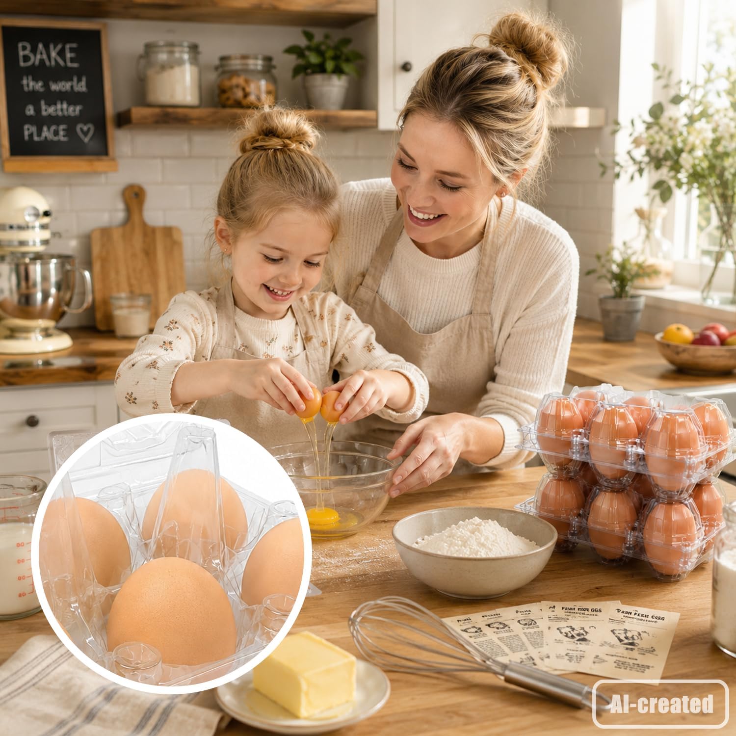 WIKDAY 30 PACK Plastic Egg Cartons Cheap Bulk 6 Count Half Dozen Egg Carton