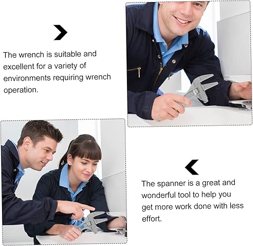 Miniatura 7 de HONMEET Válvula universal para llave inglesa grifo de tuerca plateada plomeros de agua profesionales llaves de cocina mono moleteado de mm llave de