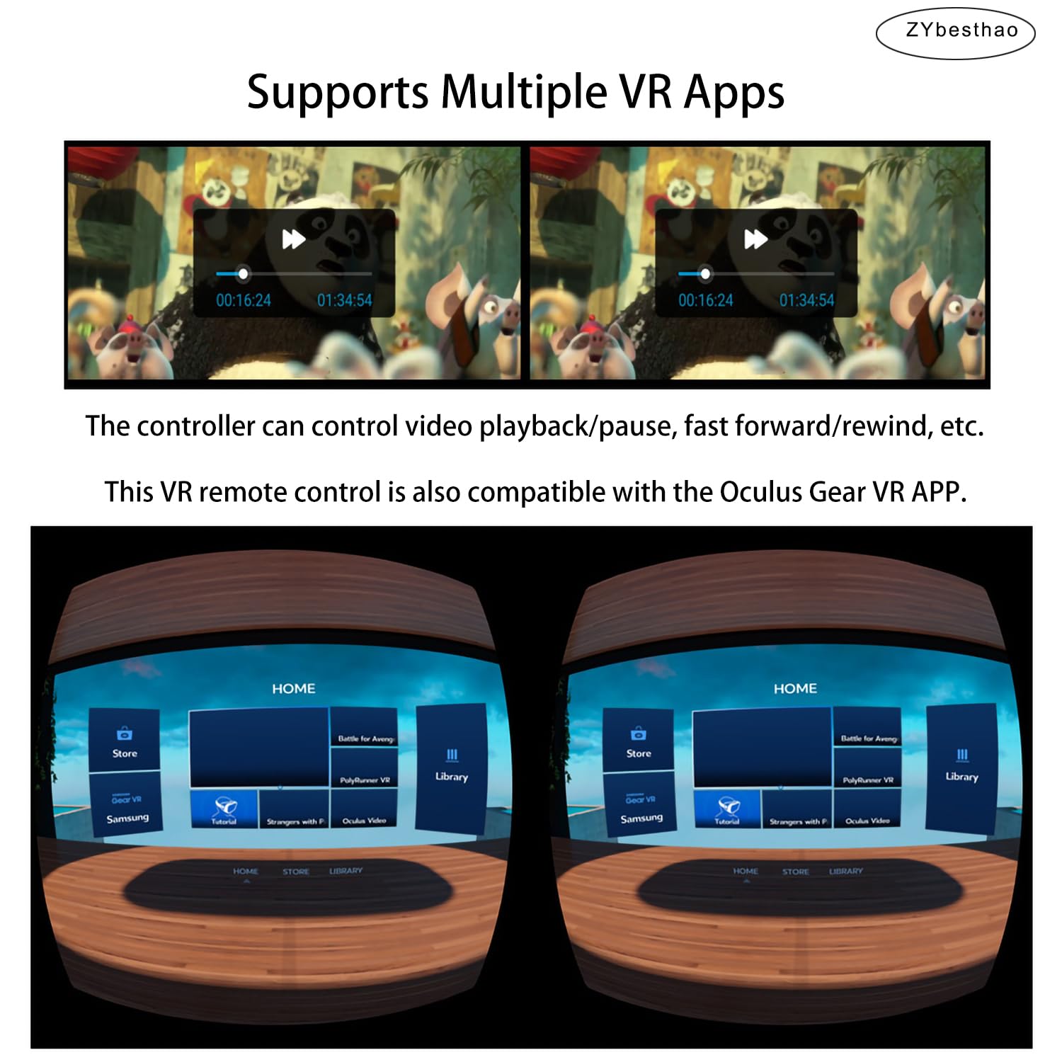 Photo 1 of ZYbesthao Bluetooth Remote Controller for VR Games, Music, Selfie, E-book