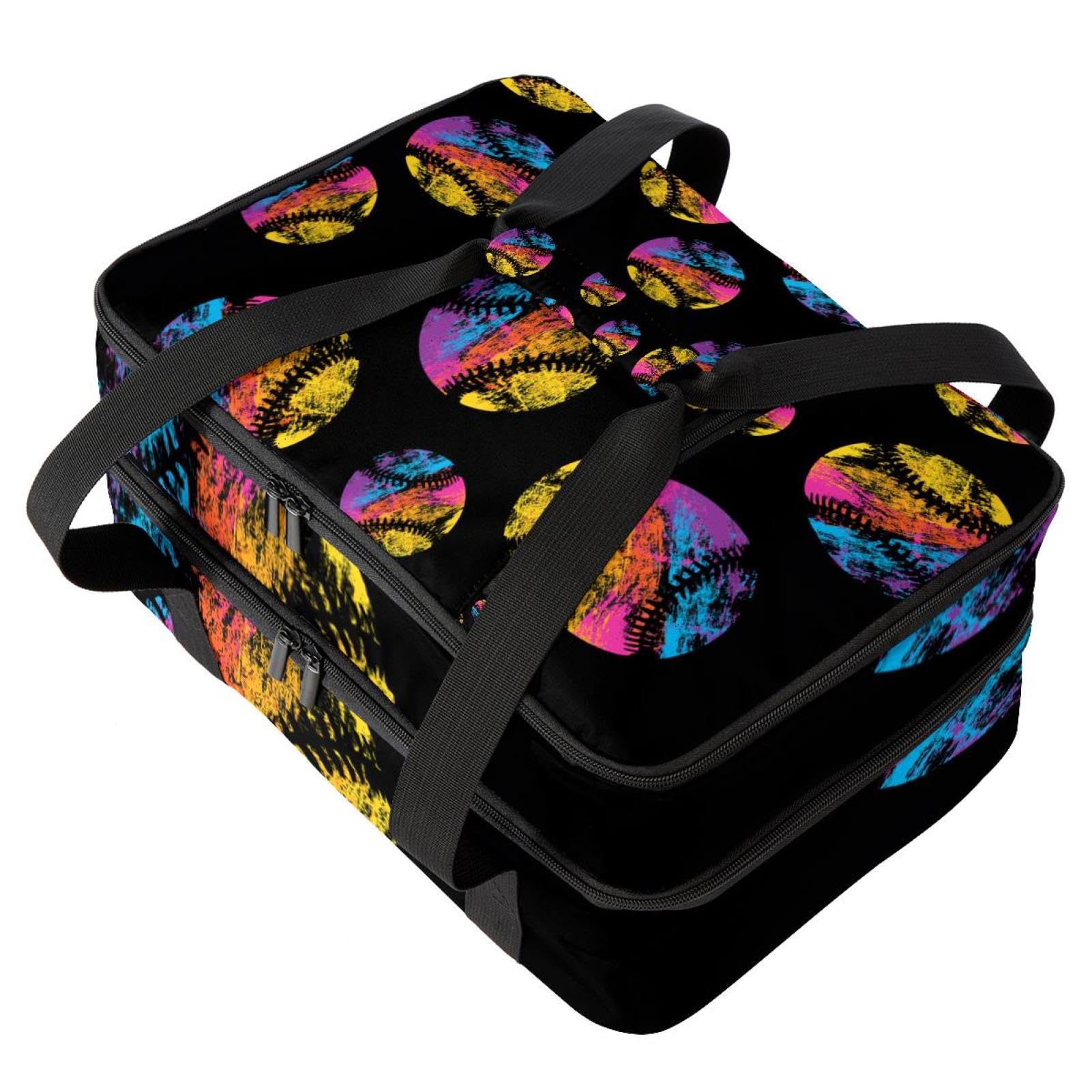Grand sac à déjeuner isotherme pour homme et femme, double couche, étanche, étanche, réutilisable, sac fourre-tout pour le travail, l'école, le pique-nique, la plage, le camping, les voyages, motif