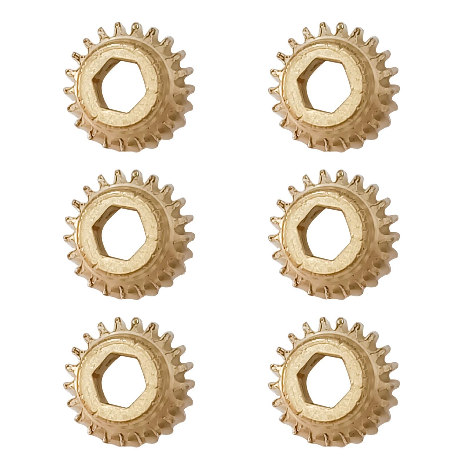 Maxtonser Pack of 6 Hexagonal Tuning Gears Hexagonal Guitar Part for Classical Guitar Shafts Iron Construction Nonslip Design