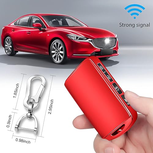 Miniatura 9 de QBUC Funda protectora de piel auténtica para llavero de Mazda, compatible con Mazda 3, Mazda 3 Hatchback, Mazda 6, CX-5, CX-50, CX-3, CX-30, CX-9,