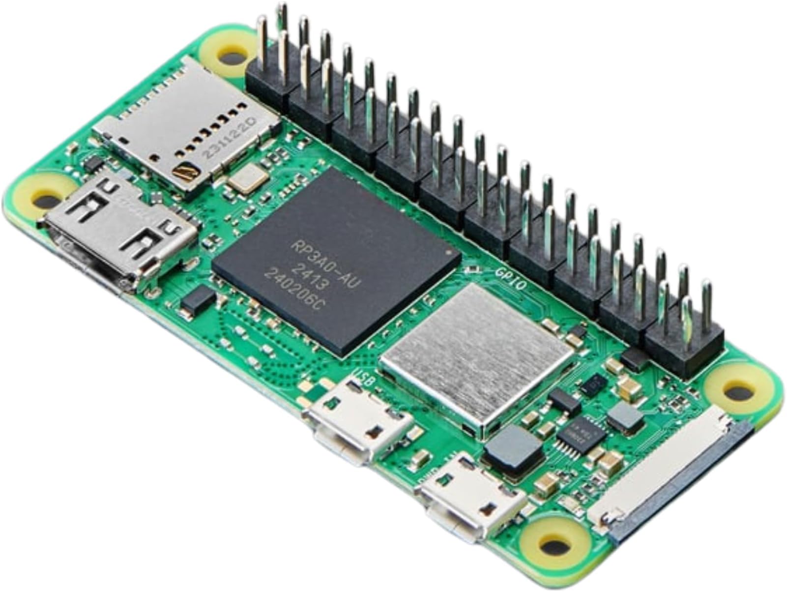 Pi Zero 2 WH - Pre Soldered Header, Quad-Core 1GHz CPU, 512MB RAM, Wi-Fi & Bluetooth, Mini HDMI, 40 GPIO, CSI Camera Port, 2023 Edition