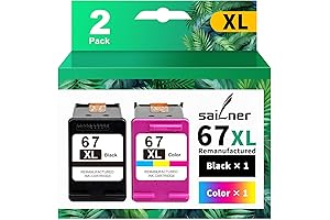 SAILNER Remanufactured Ink Cartridge Replacement for HP Ink 67 67XL 67XXL Ink...