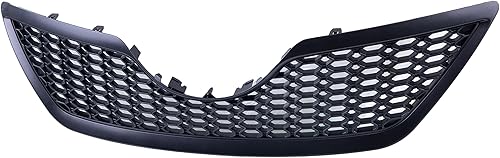 Miniatura 3 de CarPartsDepot Parrilla superior pintada frontal negra sin emblema compatible con Toyota Camry Sedan 2007-2009 SE modelos 5310106180C0 TO1200291