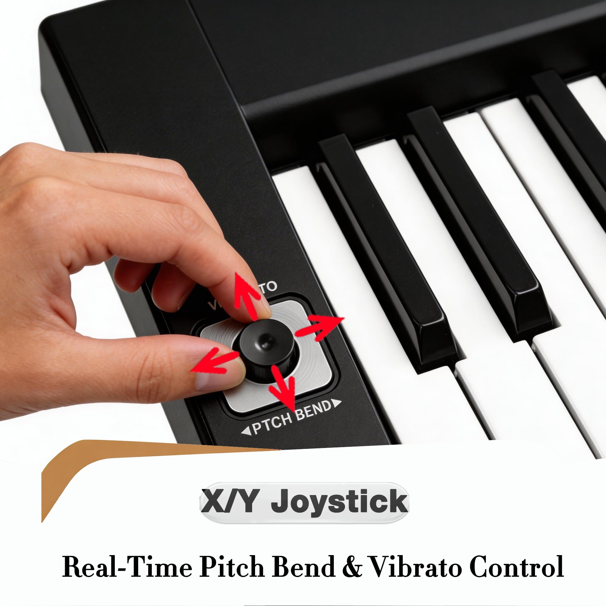 Photo 1 of PAMIRS 61-Key Keyboard Piano Kit, X/Y Joystick for Pitch Bend & Vibrato