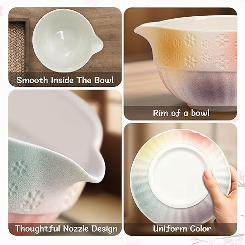 Miniatura 2 de Juego de batidor de matcha, juego de matcha incluye cuenco de matcha (17.9 fl oz), batidor y soporte de matcha, cuchara de bambú, soporte para