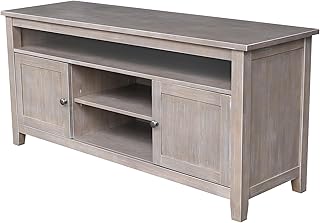 International Concepts Entertainment/TV Stand - With 2 Doors, Washed Gray Taupe