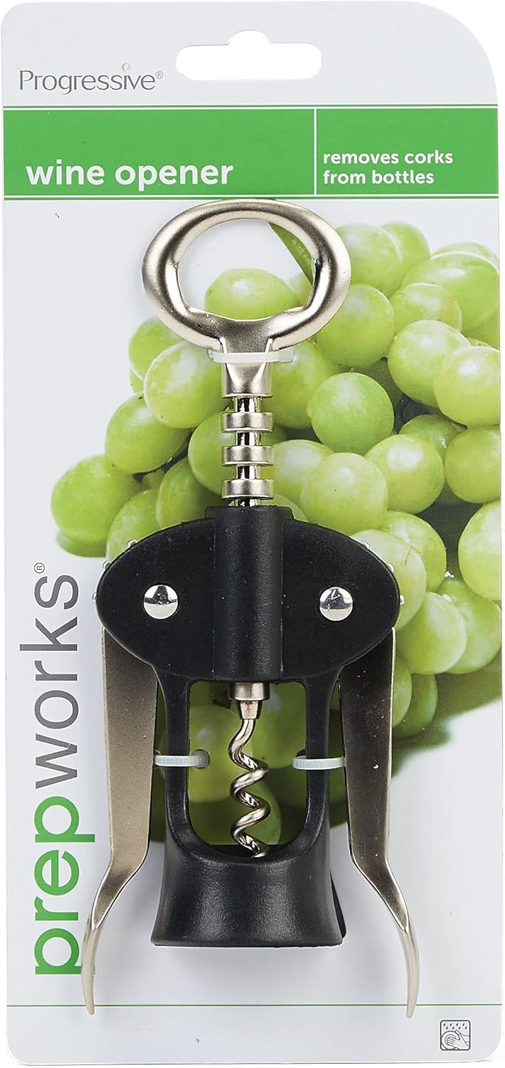 Progressive Black/Silver Cork Remover Chrome/Plastic