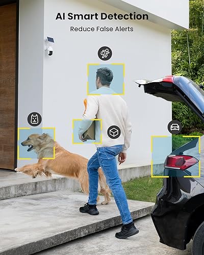 Miniatura 5 de ieGeek Cámaras de seguridad inalámbricas para exteriores, cámara WiFi solar 2K para sistema de seguridad del hogar, cámara de vigilancia alimentada