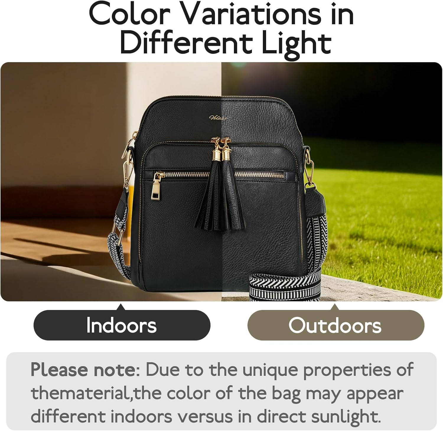 Women's Leather Crossbody Bags Anti Theft Purses RFID Blocking Handbags Trendy Travel Adjustable Strap Tassel - Image 6