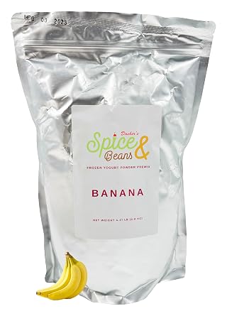 Frozen Yogurt Pre Mix Dashers Spice & Beans | Gluten Free & Low Fat | 70.4 oz., Banana